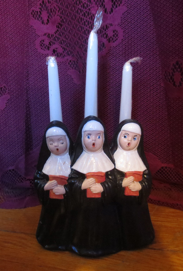 1950's Nuns Candle Holder