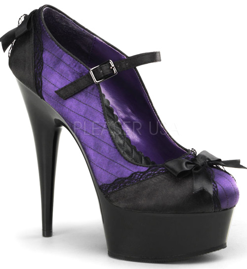 Purple Lace Heels