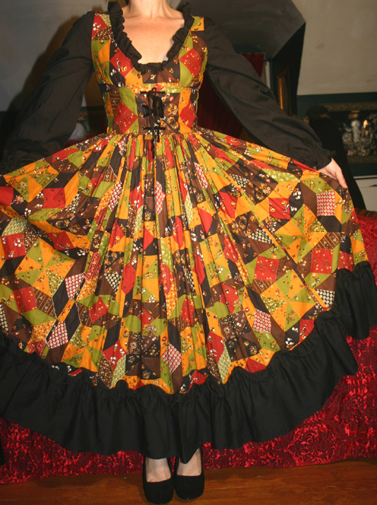 Vintage Autumn Colors Renaissance Faire Dress S