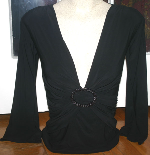 Plunging Neckline Blouse