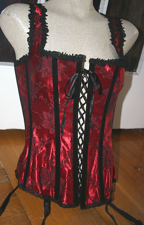 satin corset bustier