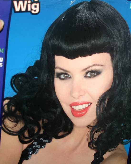 Bettie Page Hairstyle Bangs 1950s Pin Up Girl Wig