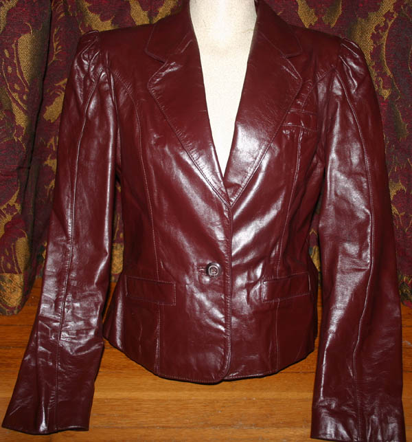 Vintage Burgundy Wilson's Leather Puff Jacket